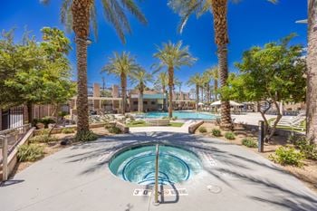 Resort style pool and spa at the rays at vegas towers in las vegas, nv 89119